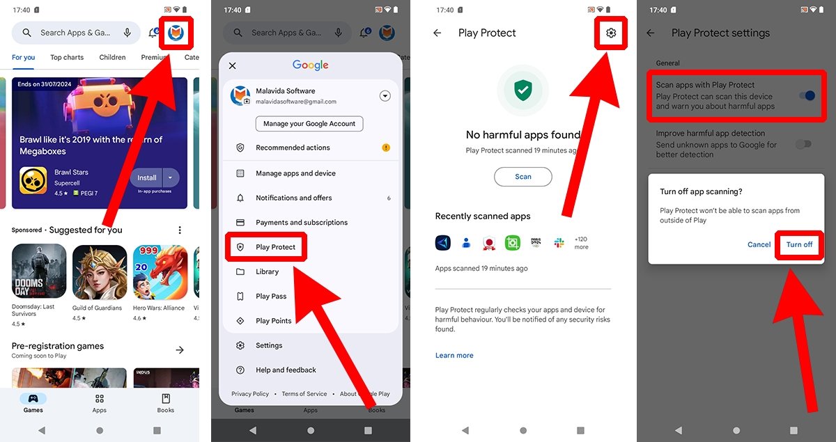 グーグルプレイ 勝手にインストール?原因と対策を解説! 6 how to disable google play protect to stop it from analyzing your apps 1596